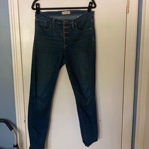 Madewell button up 29TALL high rise skinny jeans